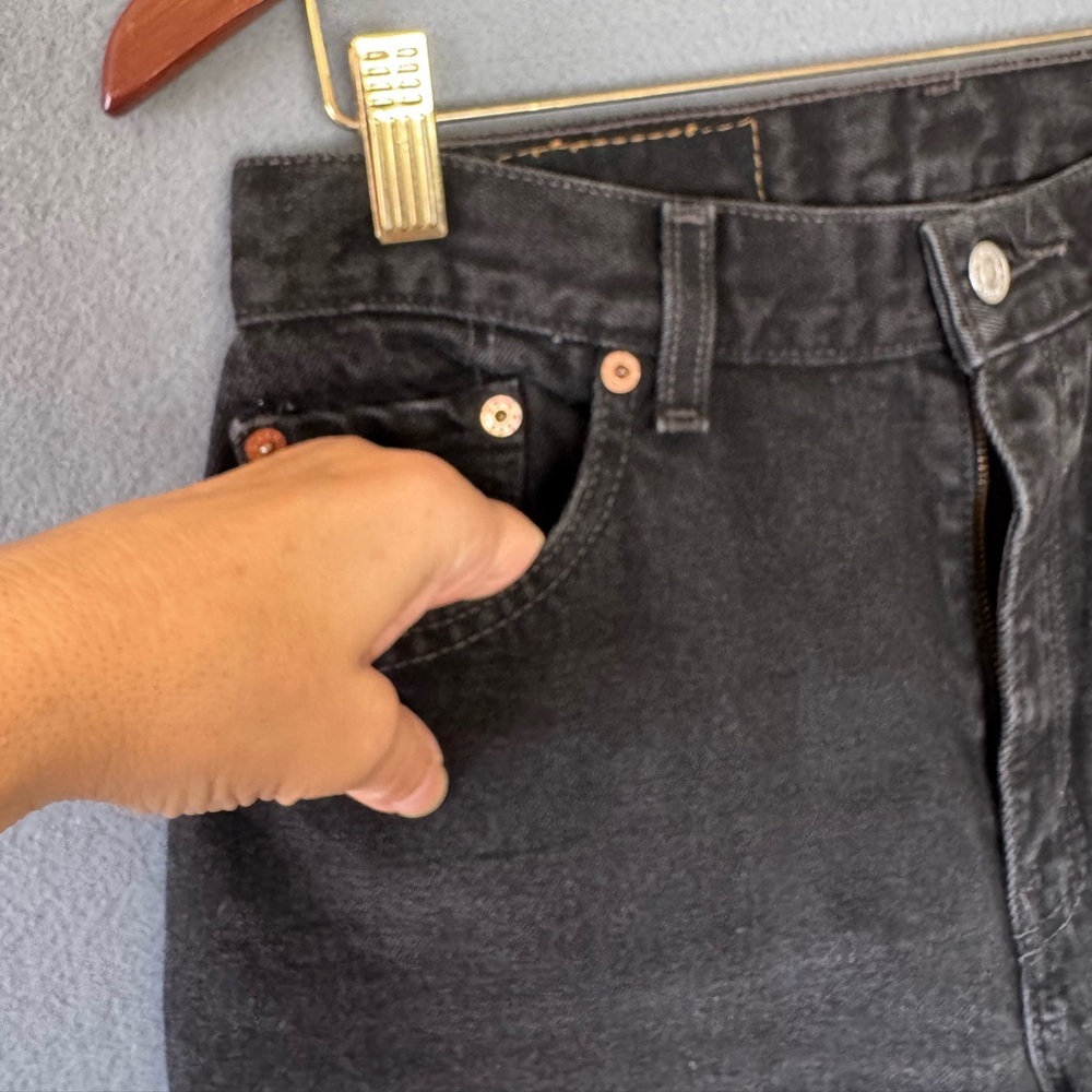 Vintage Levi’s 550 Black Relaxed Fit Tapered mom Jeans Women’s 10 Regular - Picture 7 of 13